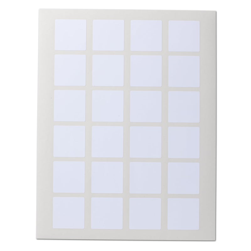 Crinklee Waterproof Essential Oil Labels, 120 Squares, 1.5x1.5 Inches, Rounded Corners, Oil Proof, Highly Durable Blank Stickers - Image 2